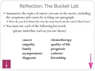 Reflection: The Bucket List