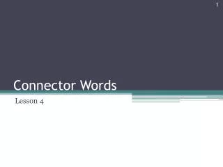 Connector Words