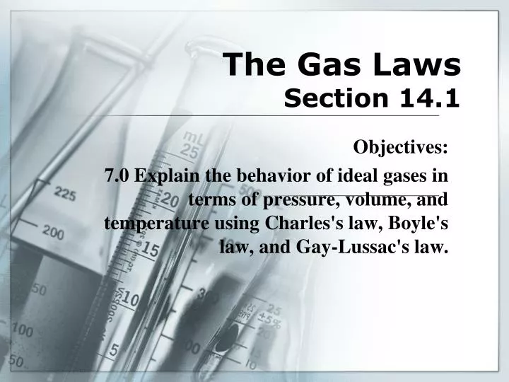 the gas laws section 14 1