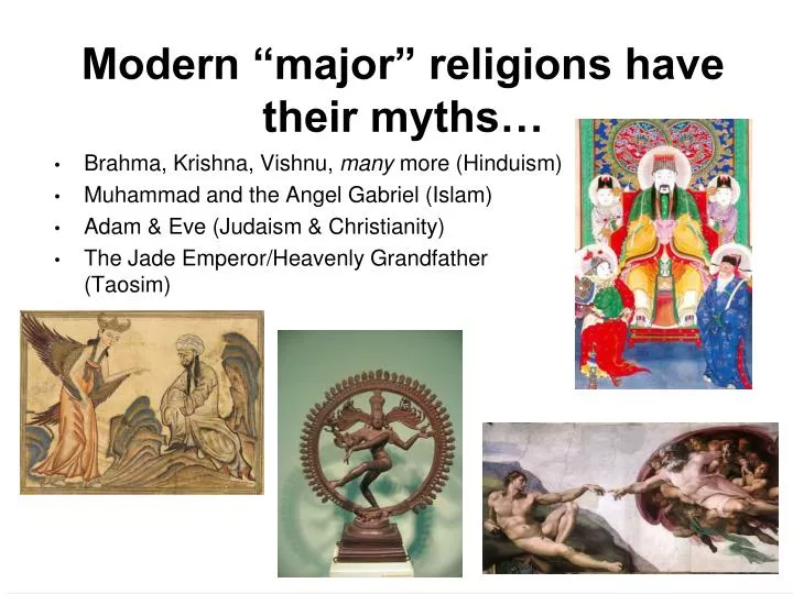 modern major religions have their myths