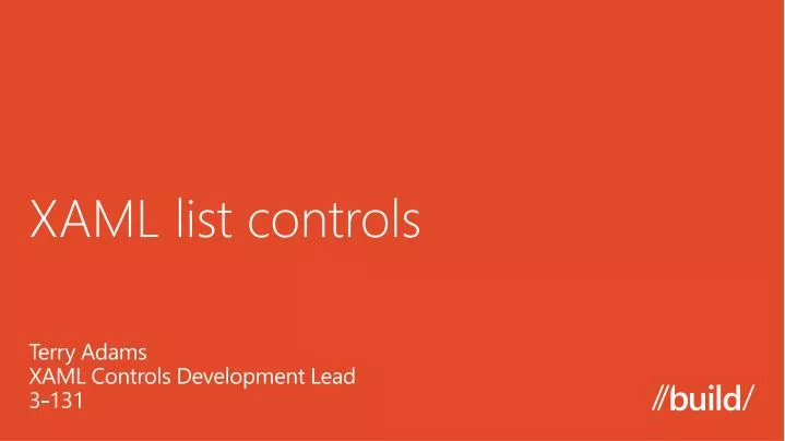 xaml list controls