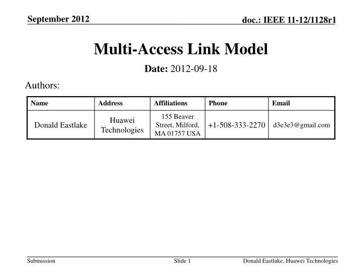 multi access link model