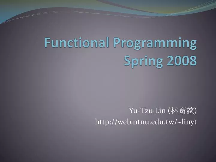 functional programming spring 2008