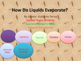 How Do Liquids Evaporate?