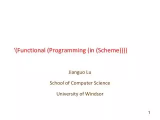 ‘(Functional (Programming (in (Scheme))))