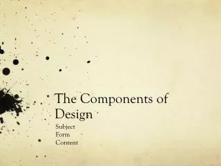 The Components of Design