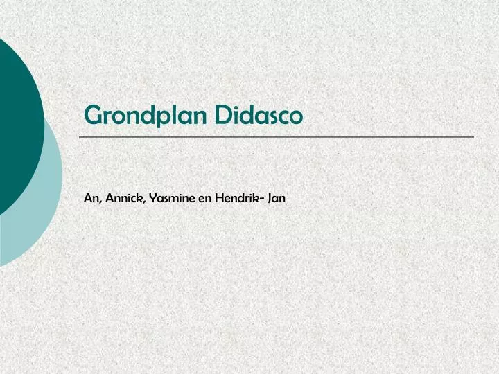 grondplan didasco