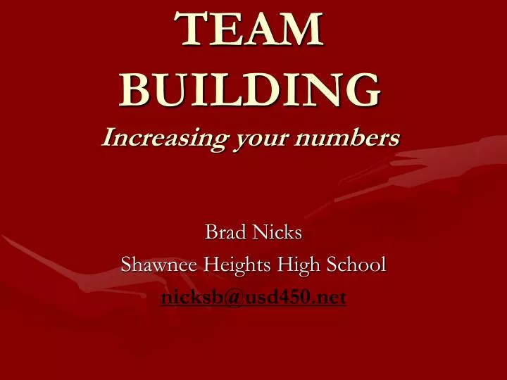 team building increasing your numbers