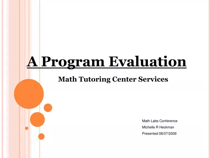 a program evaluation