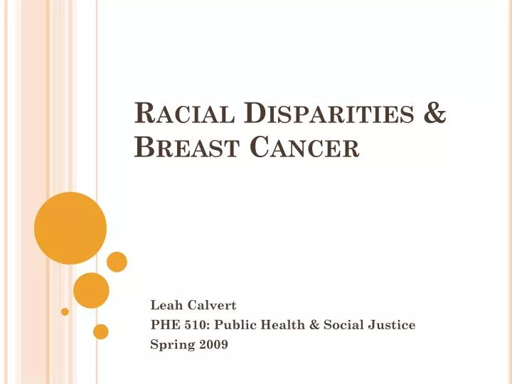 racial disparities breast cancer