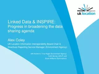 Linked Data &amp; INSPIRE: Progress in broadening the data sharing agenda