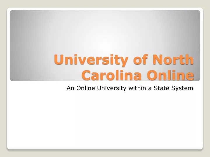 university of north carolina online