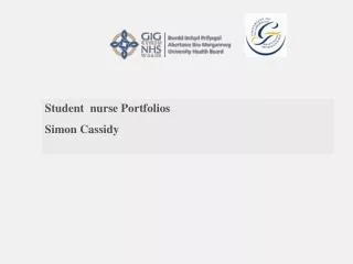 Student nurse Portfolios Simon Cassidy