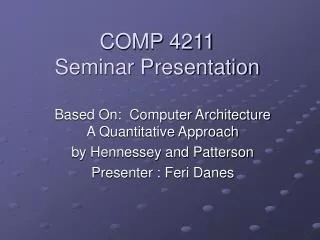 COMP 4211 Seminar Presentation