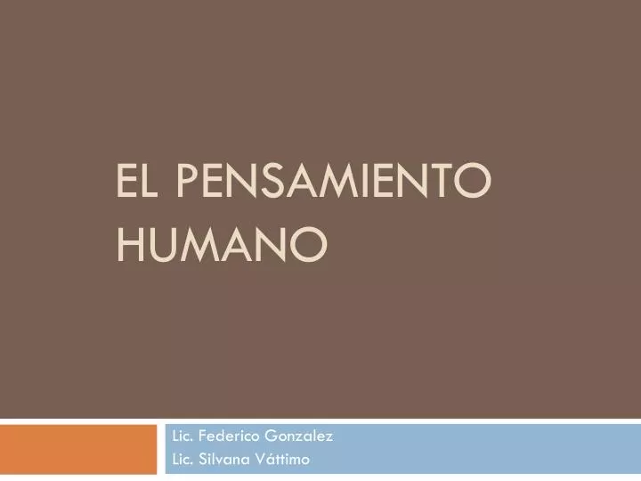 el pensamiento humano