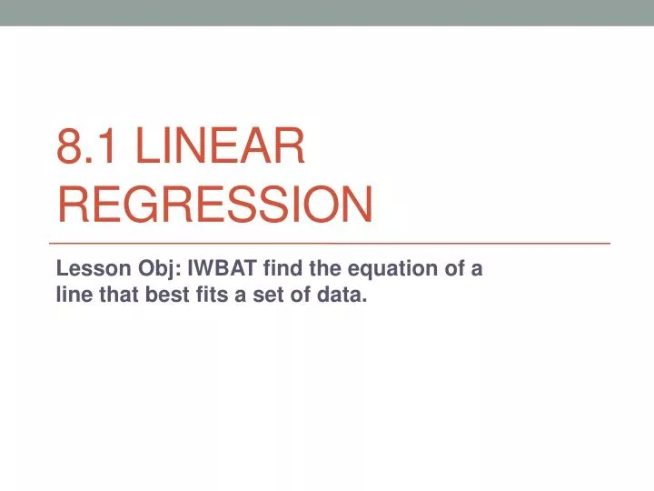 8 1 linear regression