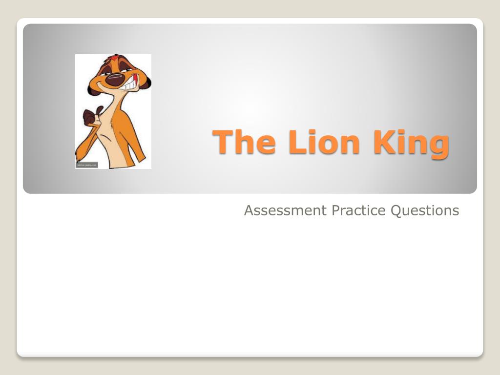 PPT - The Lion King PowerPoint Presentation, free download - ID:2707609