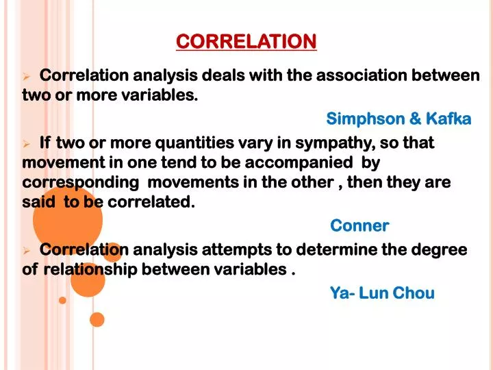 PPT - CORRELATION PowerPoint Presentation, free download - ID:2707614