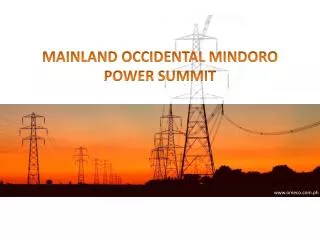 MAINLAND OCCIDENTAL MINDORO POWER SUMMIT