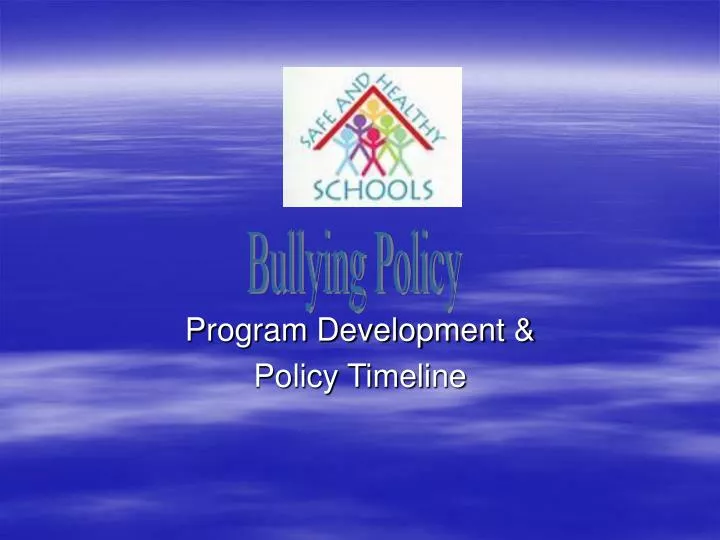 program development policy timeline