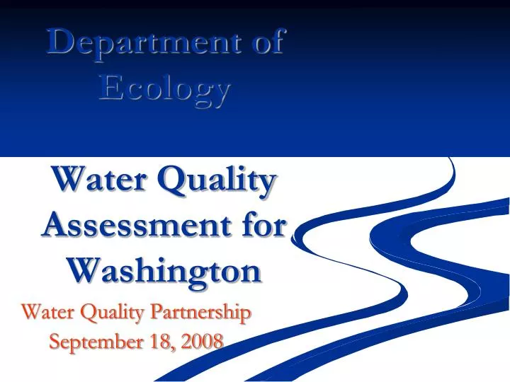 department of ecology water quality assessment for washington