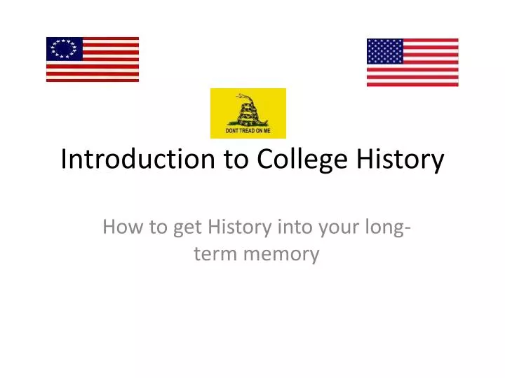 introduction to college history