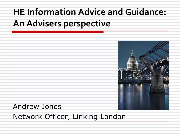 he information advice and guidance an advisers perspective