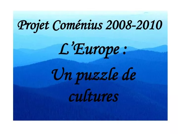 l europe un puzzle de cultures