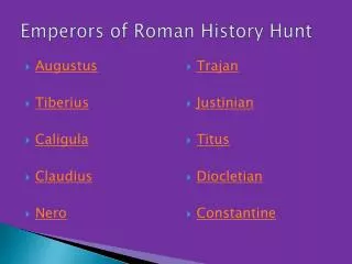 Emperors of Roman History Hunt