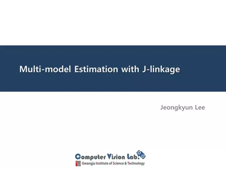 multi model estimation with j linkage
