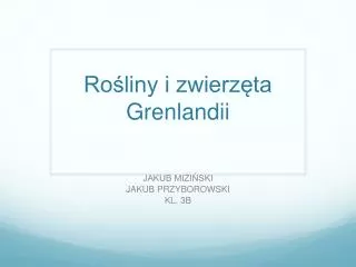 ro liny i zwierz ta grenlandii