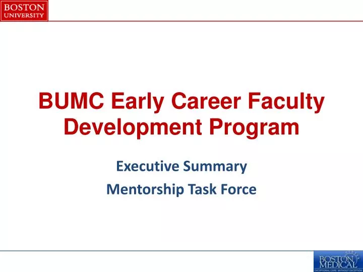 bumc early career faculty development program