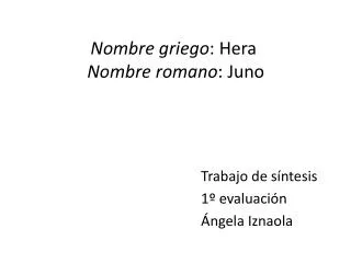 nombre griego hera nombre romano juno