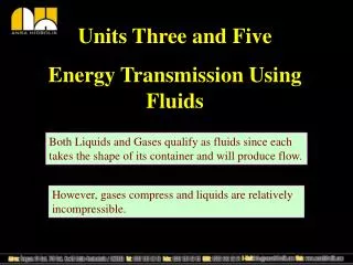 Units Three and Five Energy Transmission Using Fluids