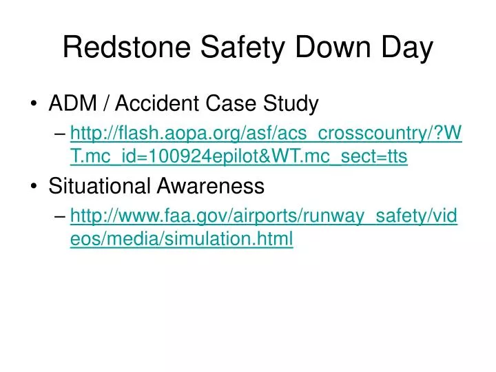 redstone safety down day