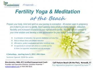 Fertility Yoga &amp; Meditation at the Beach