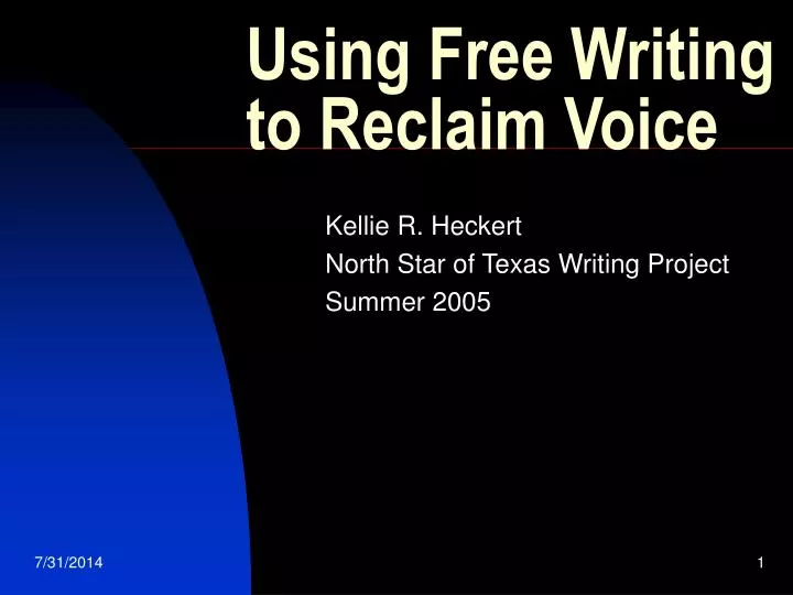using free writing to reclaim voice
