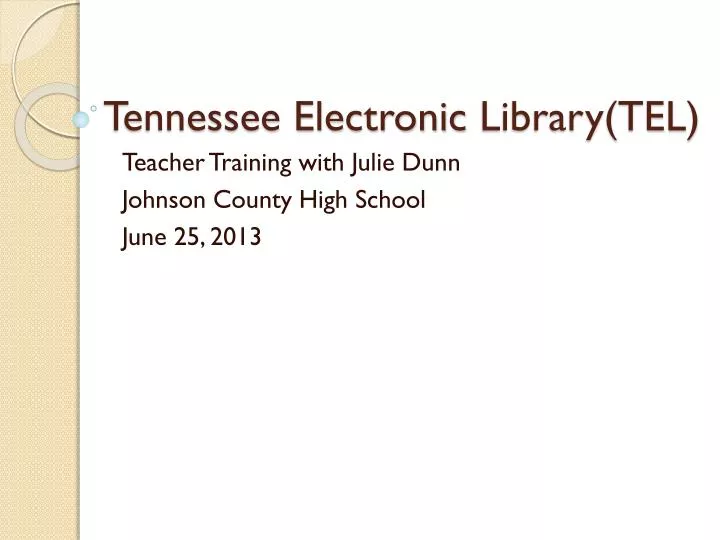 tennessee electronic library tel