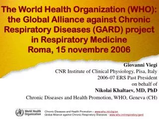 Chronic diseases worldwide