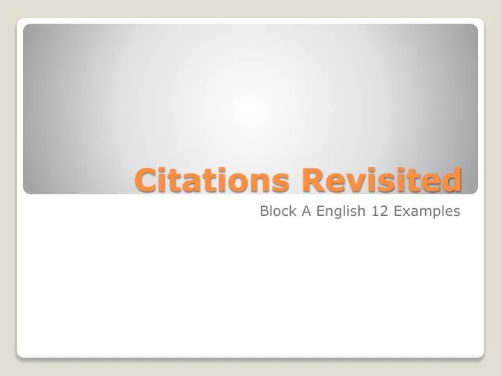 citations revisited