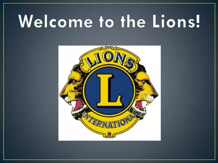 welcome to the lions
