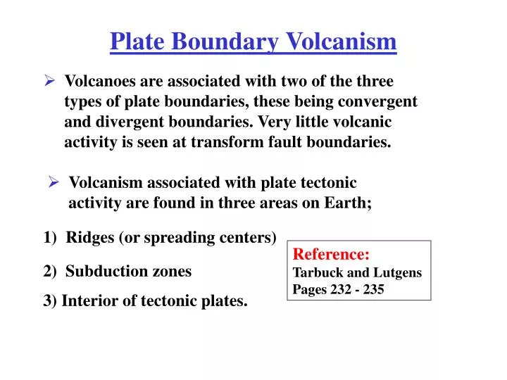 plate boundary volcanism
