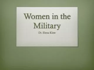 Women in the Military