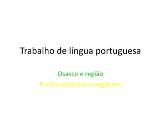 trabalho de l ngua portuguesa