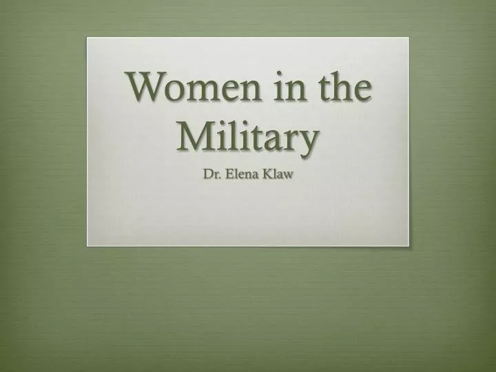 women in the military