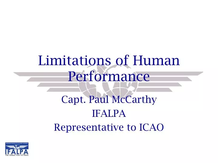limitations of human performance