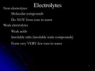 Electrolytes