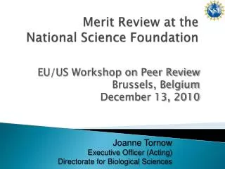 Merit Review at the National Science Foundation