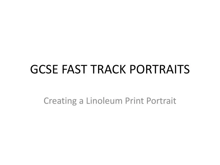 gcse fast track portraits