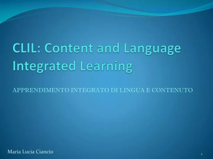 clil content and language integrated learning